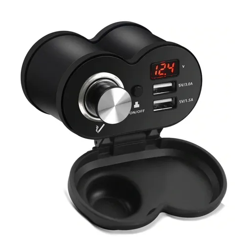 Bordsteckdose für Yamaha XVS 1100 / 650 A Drag Star Classic ZA1 + USB