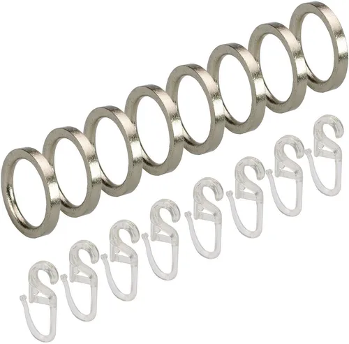 Gardinen- & Vorhangringe Silber von Liedeco