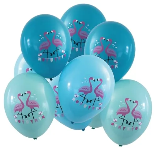 Karaloon 30084-15 15 Ballons Flamingo in blau von Karaloon