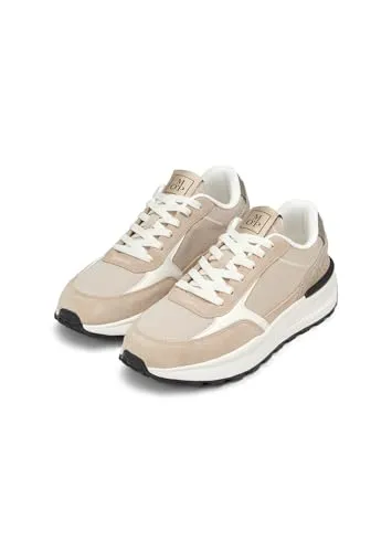 Sneaker MARC O'POLO aus Leder-Polyester-Mix, Herren Gr. 42, beige (sand) - Vielseitige Sneaker aus hochwertigem Leder-Polyester-Mix, mit atmungsaktivem Futter und rutschfester EVA-Laufsohle – ideal für Freizeit, Büro und Sport.