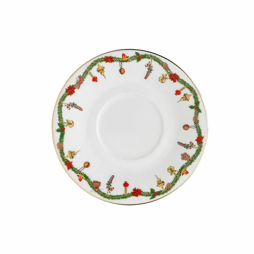 Hutschenreuther Nora Kombi-Untertasse, Weihnachtsdekor Bone China Christmas 16cm