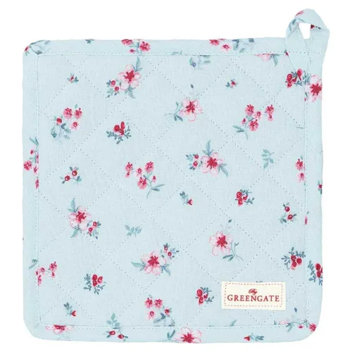 Produktbild Greengate Topflappen SILA PALE BLUE Blau Blumen 2er Set Baumwolle
