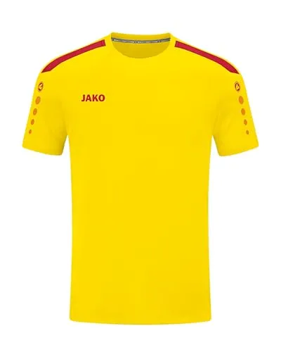 JAKO Herren Trikot Power (Kurzarm), Citro/Rot, 4XL