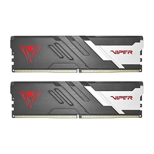 Patriot VIPER VENOM DDR5 RAM 32GB (2X16GB) 6400MHz - RAM PC mit 32GB (2x16GB) DDR5, übertaktbar bis 6400MHz, ideal für Hochleistungs-PCs. Unterstützt Intel XMP 3.0 und AMD EXPO für einfache Übertaktung und optimale Leistung.