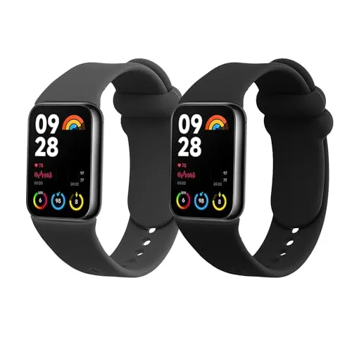 kwmobile 2X Sportarmband kompatibel mit Xiaomi Mi Band 8 Pro Armband