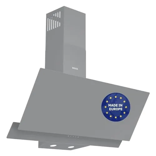 Wiggo A942G Dunstabzugshaube 90cm - Kopffrei mit Touch-Display - Dunstabzugshaube mit 626 m³/h, energieeffizient und leise. Flexibles Abluft- oder Umluftsystem mit edlem Design aus gehärtetem Glas.