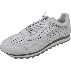 Cetti Damenschuhe Schnürschuhe - Sportlicher Sneaker in Weiß - Sneaker für Damen in elegantem Weiß, mit atmungsaktiven Perforationen und Wechselfußbett für individuelles Tragegefühl. Ideal für Freizeit und sportlichen Look!