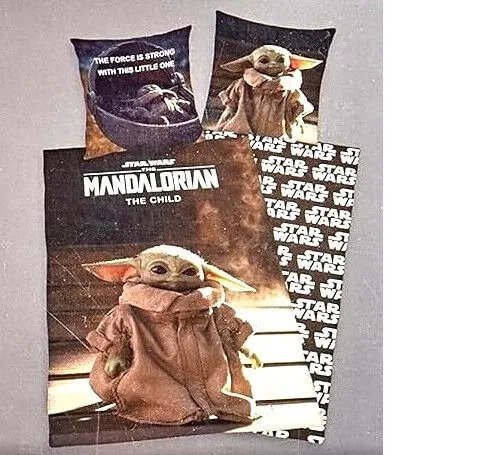 Star Wars Mandalorian Bettwäsche Herding Baumwolle Renforce 140x200cm / 70x90cm