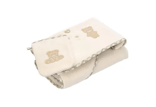 Vossen Kapuzenhandtuch Teddy Bear Set beige, 100% Baumwolle in beige von Vossen