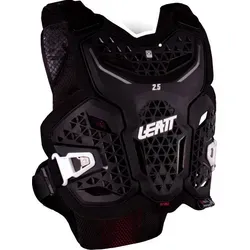 Leatt 2.5 Hybrid Jr V26 Protektorenweste für Jugendliche - Schwarz/Weiß - L/XL - Robuste Protektorenweste für junge Motorradfahrer, ausgestattet mit leichtem Hartschalen-Brustschutz und komfortablem 3DF-Rückenschutz für optimale Sicherheit und Bewegungsfreiheit.