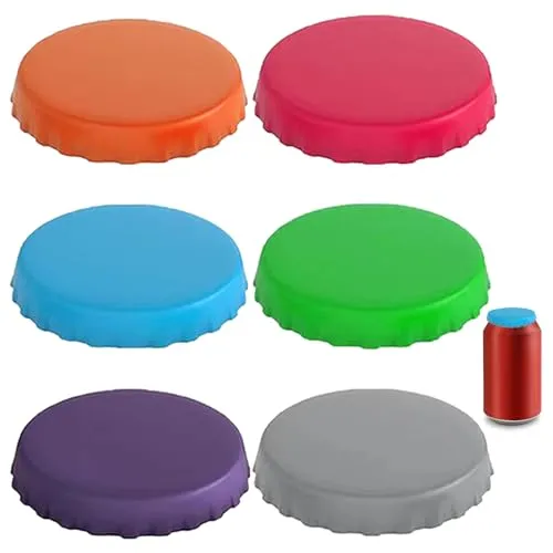 Stück Dosendeckel,Deckel für Dosen Getränke,Getränke Dosen Deckel,Dosendeckel Getränkedose,Getränkedosen Verschluss,Dosenverschluss Getränkedosen,Silikonmaterial,Ø 2.1 Zoll 6