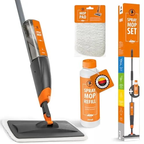 Loba Spray Mop Set Fussbodenreiniger - Effiziente Reinigung für wasserbeständige Oberflächen - Bodenreiniger für mühelose Reinigung, ideal für wasserbeständige Oberflächen, mit Klick- und Drehverschluss für einfache Handhabung.
