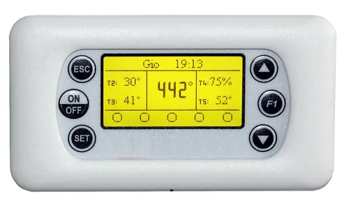 Environ Universal Temperatursteuerung mit 5 Eingängen - Innovative Temperatursteuerung zur individuellen Regelung von 5 Signalen. Ideal für vielseitige Anwendungen, einfach zu programmieren und mehrsprachig einstellbar.