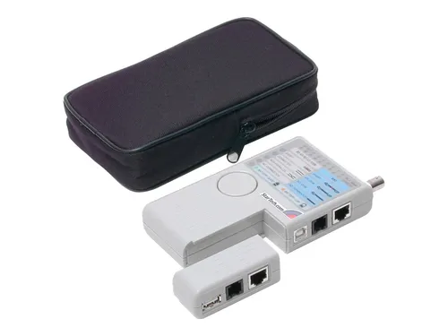 StarTech.com Professioneller Multifunktions-Netzwerktester - Vielseitiger Netzwerktester für RJ45, RJ11, USB und BNC-Kabel. Ideal zur einfachen Überprüfung der Kabelverbindungen und für den professionellen Einsatz.