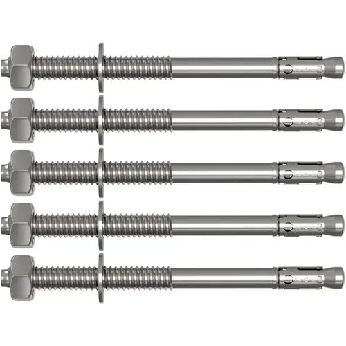 5x M16x245mm Schwerlastanker Verzinkt Keilanker Schwerlastdübel Bolzenanker Blit