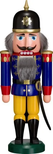 Seiffener Volkskunst Nussknacker Soldat 37 cm in blau von Seiffener Volkskunst