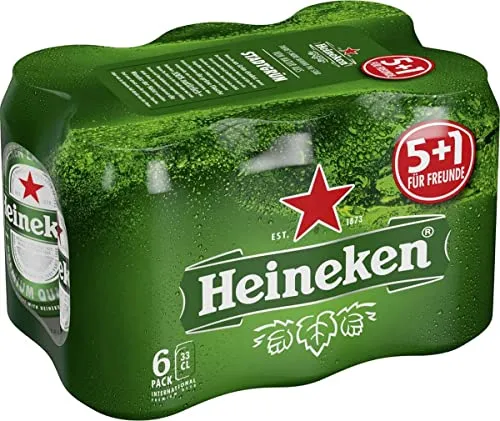 Heineken Pils Bier (6 x 0,33 l Dosen)
