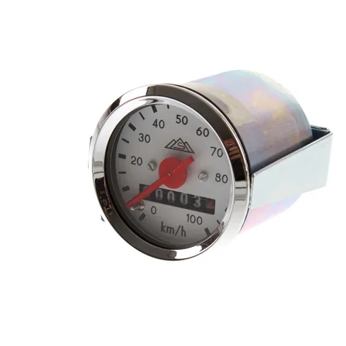Tachometer Ø48mm, 100km/h-Ausführung, weißes Ziffernblatt - Simson KR51/1, SR4-2