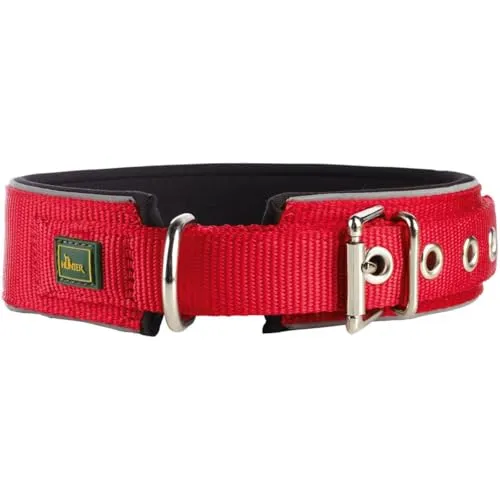 Hunter Neopren Reflect Hunde-Halsband rot/schwarz in rot von Hunter