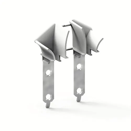 Einlauftrichter für Führungsschiene bis 14 mm Lamellendicke, grau