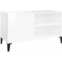 vidaXL Plattenschrank mit viel Stauraum - Kommode & Sideboard: Moderner Schallplattenschrank aus hochwertigem Holzwerkstoff, ideal zur Aufbewahrung und Präsentation deiner LPs, mit stabiler Oberplatte für Plattenspieler.