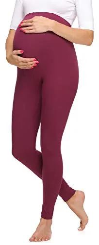Produktbild Merry Style Damen Lange Umstandsleggings aus Viskose MS10-297 (Weinrot, XL)