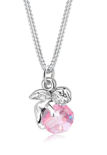 Elli Kette mit Engel-Anhänger aus 925 Sterling Silber - Elegante Halskette mit handgefertigtem Engel-Anhänger aus 925 Sterling Silber. Ideal für jeden Anlass und ein stilvolles Accessoire in glänzender Optik.