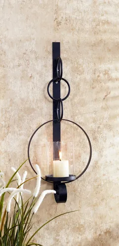 Gravidus Wandkerzenhalter in schwarz von Gravidus