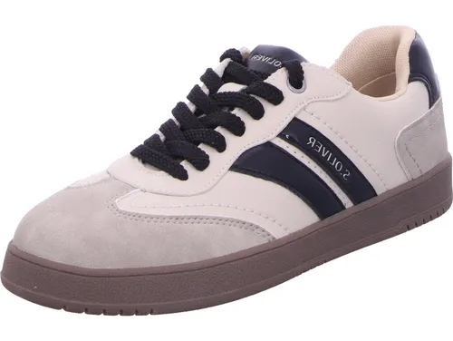 s.Oliver Damen Sneaker flach mit Schnürsenkeln, Beige (Beige Comb), 42 EU - Damen-Sneaker mit einzigartigem Performance Footbed für optimalen Komfort und modisches Design – perfekt für lässige Freizeit-Looks!