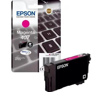 EPSON 407 T07U3 magenta Druckerpatrone - Original DURABrite Ultra Ink, wischfest und schnell trocknend für präzise Ergebnisse im Büro oder zu Hause