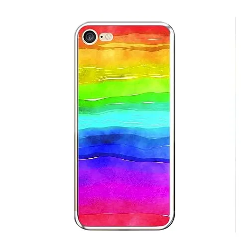 König Design Handyhülle Kompatibel mit Apple iPhone 7 / iPhone 8 / iPhone SE 2020 / iPhone SE 2022 Hülle TPU Eckenschutz Stoßfest Dünn Kratzfest Schutzhülle - Regenbogen