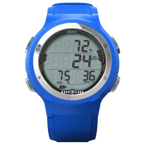 Aqualung i200C Tauchcomputer - Blau mit Bluetooth - Tauchcomputer mit Bluetooth für kabellose Datenübertragung, vielseitige Tauchmodi und benutzerwechselbare Batterie - ideal für leidenschaftliche Taucher.