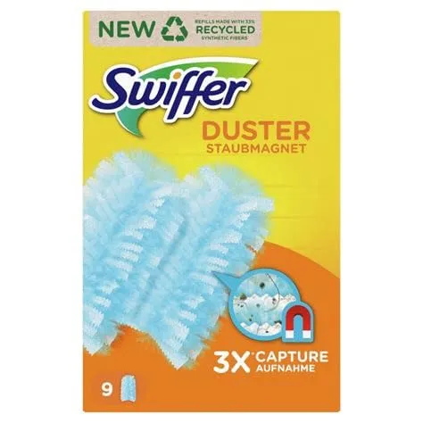 Swiffer Duster Staubfänger, 72 Bettdecken, fängt Staub und Schmutz auf und fängt Staub und Schmutz auf, erreicht die schwierigsten Stellen im Haus, Maxi Format, Vorrat für 36 Monate, Weiß