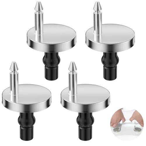 Lixiluxia 4 Stück WC Sitz Befestigung, Toilettensitz Befestigung, WC Sitz Scharniere Ersatzteile, Toilettendeckel Halterung, Zubehör für Toilettensitze, Klodeckel Befestigungsset für WC-Reparaturen