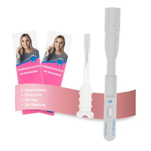 Dr. Berger Schwangerschaftstest Frühtest auf Speichelbasis ab Tag 1, Frühtest Schwangerschaft ohne Urin – Schneller Test für Zuhause– Kompakt & Hygienisch (2er Packung)