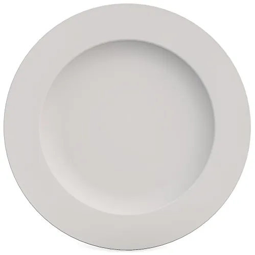 Ornamin Speiseteller M1204 – Kunststoffteller Ø 27cm – Elegantes Design & Porzellan-Optik – Bruchstabil, Leicht, Made in Germany – Ideal für Kantine, Mensa & Camping (weiß)