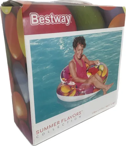 Aufblasbarer Schwimmring Candy Delight Lounge Ø 118 cm Rückenlehne Schwimmhilfe