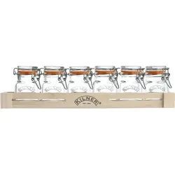 Kilner Gewürzgläser 6er Set | 70 ml Bügelverschluss in weiß von The Rayware Group