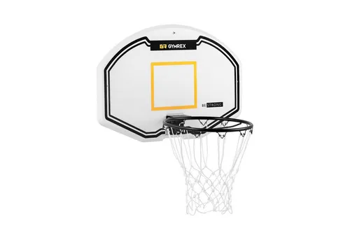 Gymrex GR-MG41 Basketballkorb - Outdoor Basketballkorb mit 91 x 61 cm Backboard und 42,5 cm Ringdurchmesser, wetterfest und ideal für Spielspaß für alle Altersgruppen.