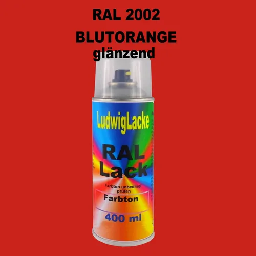 Ral Spraydose 2002 Blutorange 400ml glänzend Buntlack Decolack Farbenspray