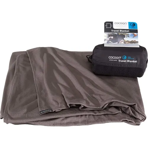 CoolMax Travel Blanket - Decke charcoal - Leichte Reisedecke aus 100% CoolMax, atmungsaktiv und schnell trocknend. Ideal für unterwegs im Zug, Flugzeug oder beim Picknick – immer warm und bequem.