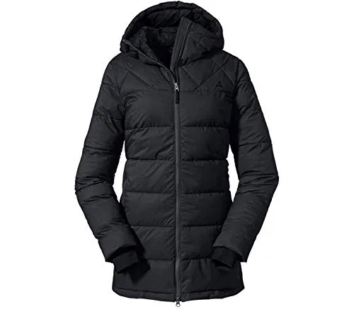Schöffel Damen Insulated Parka Boston L - Wasserabweisender, winddichter Wintermantel, mit recycelter Isolierung und praktischen Reißverschlusstaschen