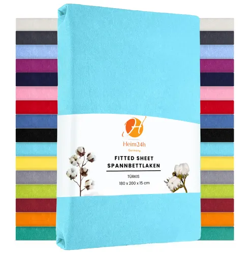 Bettlaken Türkis von Heim24h Germany