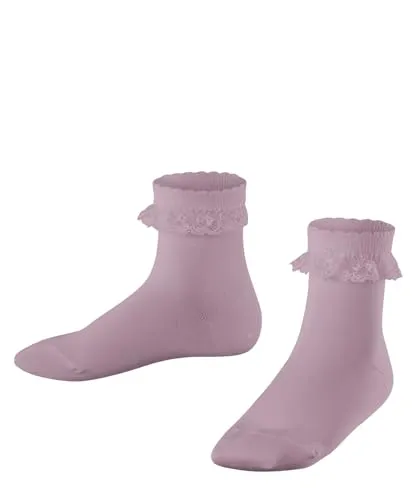 FALKE Unisex Kinder Socken Romantic Lace K So Baumwolle einfarbig 1 Paar, Rosa Thulit 8663, 27-30