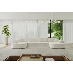 ALTDECOR Ecksofa MARI-U2 - U-Form in Hellgrau - Ecksofa in U-Form, ideal für stilvolle Wohnzimmer. Hochwertige Polsterung und robuste Konstruktion bieten maximalen Sitz- und Liegekomfort für entspannte Abende.