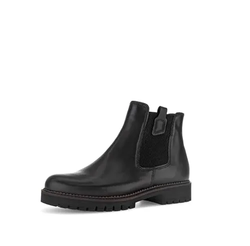 Gabor Damen Chelsea Boots, Frauen Stiefeletten,Komfortable Mehrweite (H),uebergangsschuhe,uebergangsstiefel,schwarz(S.s/w/Mic),42 EU / 8 UK