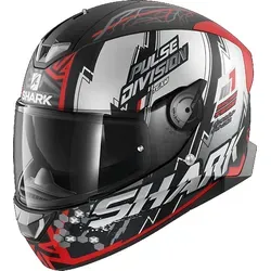 Shark Skwal 2.2 Noxxys Helm, schwarz-rot, Größe XS - Motorradhelm mit integrierten LEDs für bessere Sichtbarkeit und Sicherheit, ideal für stilbewusste Fahrer.
