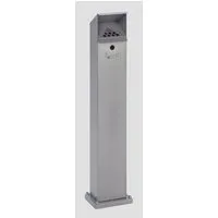PROREGAL Robuster Ascher Standsäule mit Schloss und Bodenplatte – 2 Liter - Hochwertiger Ascher für effiziente Zigarettenentsorgung in öffentlichen Bereichen. Aus verzinktem Stahl gefertigt, bietet er Langlebigkeit und ein modernes Design, ideal für Restaurants, Büros und mehr.
