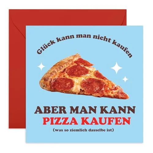 Central 23 Pizza Glück Karte Liebhaber Lustig Essen Feier Gruß Kommt Mit Aufklebern Geburtstagsgeschenk Jahrestagsgeschenk