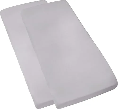 Erwin Müller Kinder-Spannbettlaken Murnau 2er-Pack Single-Jersey - grau Größe 60x120 cm - 70x140 cm - hautfreundlich, atmungsaktiv, bügelfrei, strapazierstark